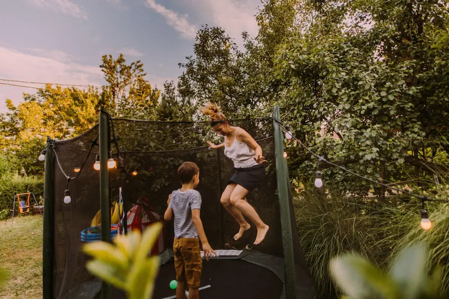 Transporting a Trampoline Using Wheels